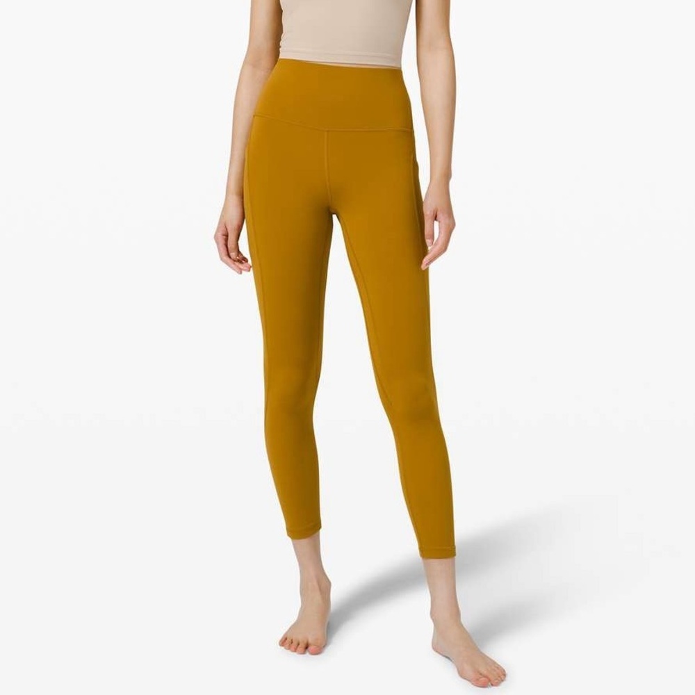 Lululemon Align High Rise Pant with Pockets 25" Gold Spice NWOT Women’s 6